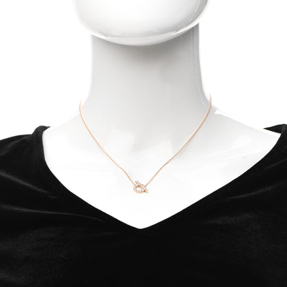 Hermes 18K Rose Gold Diamond Finesse Pendant Necklace 2 of 5