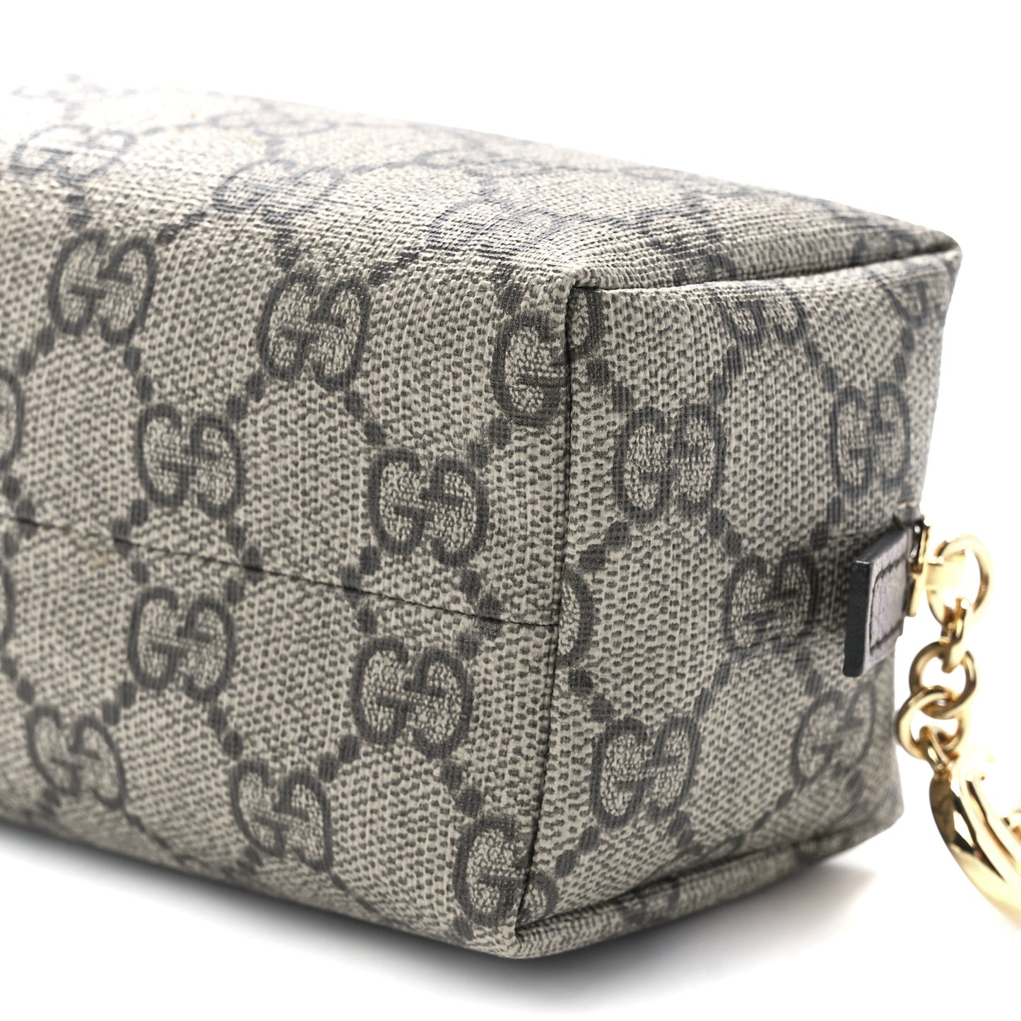 Soft GG Supreme Monogram Calfskin Small Ophidia Cosmetic Case Beige Ebony New Acero