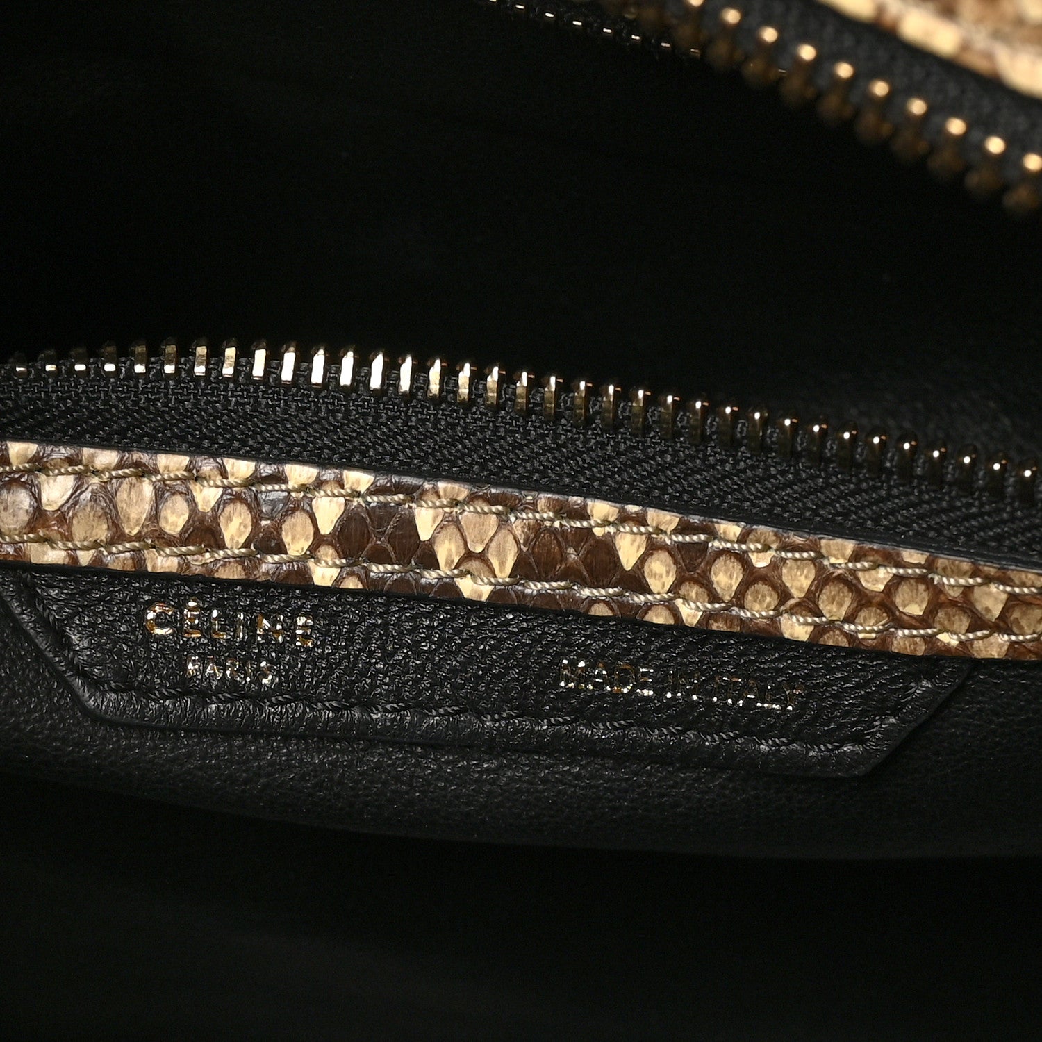 Celine Snakeskin Mini Luggage Beige 6 of 9