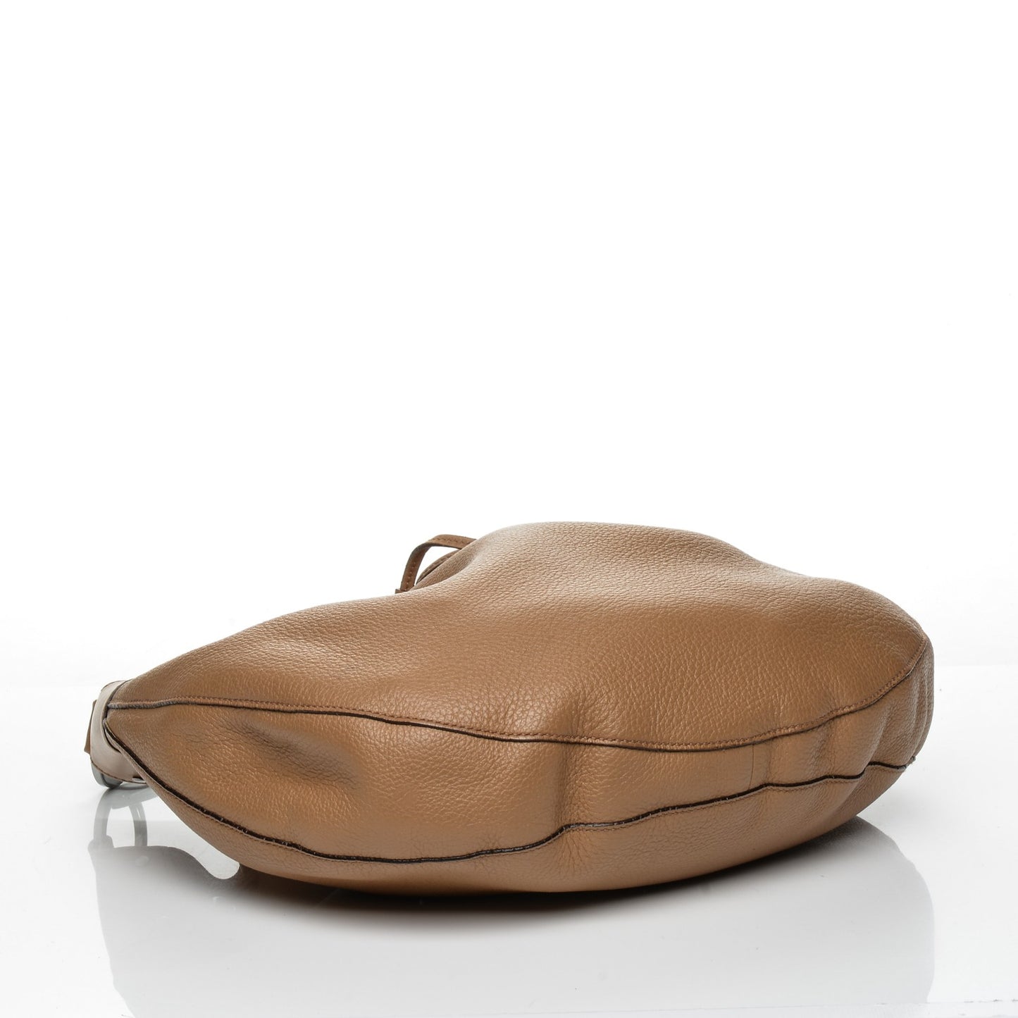 Calfskin Drawstring Hobo Beige