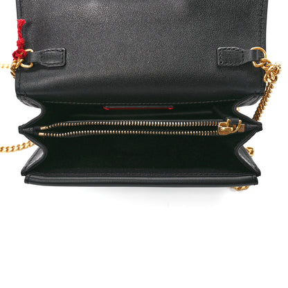 Valentino Garavani Smooth Calfskin Mini VRing Crossbody Bag Black 5 of 10