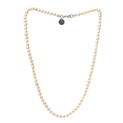 Tiffany Sterling Silver Pearl 5-6mm Ziegfeld Necklace 3 of 6