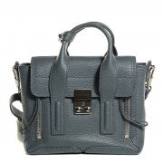 3.1 Textured Calfskin Mini Pashli Satchel Storm