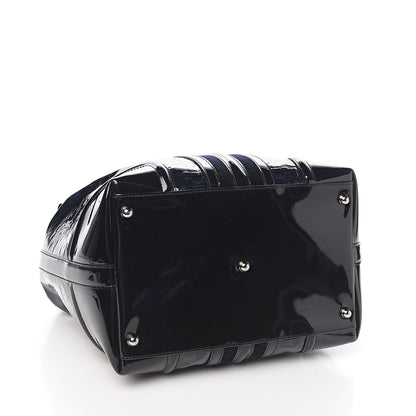 Gucci Patent Horsebit Embossed Treasure Boston Black Blue 3 of 8