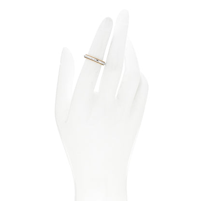 Tiffany Platinum 18K Yellow Gold 3.5mm Together Milgrain Wedding Band Ring 49 5 2 of 5