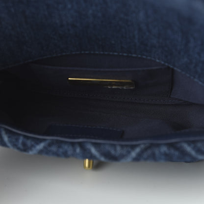 Chanel Denim Quilted 19 Belt Bag Blue 5 of 10