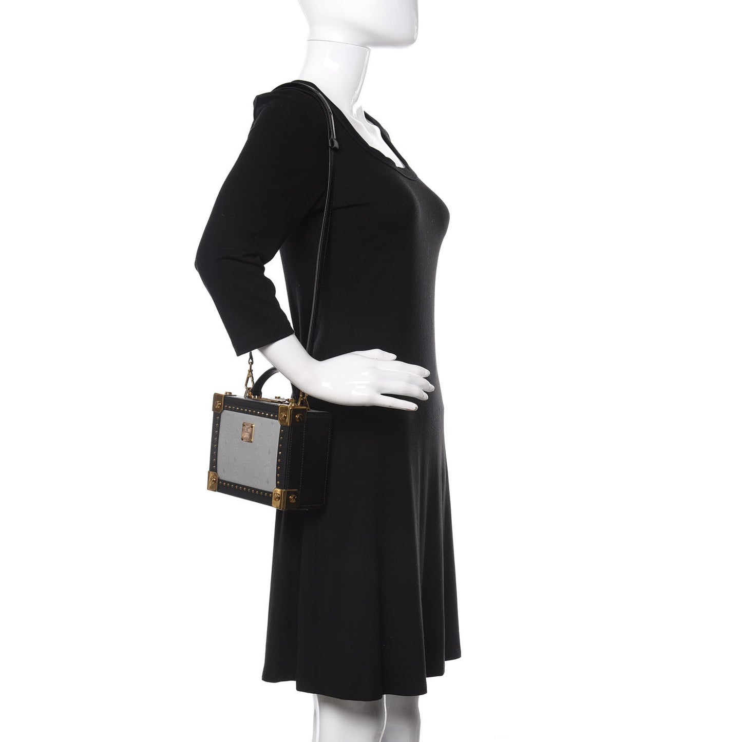 Odeon Calfskin Small Berlin Crossbody Steel Gray