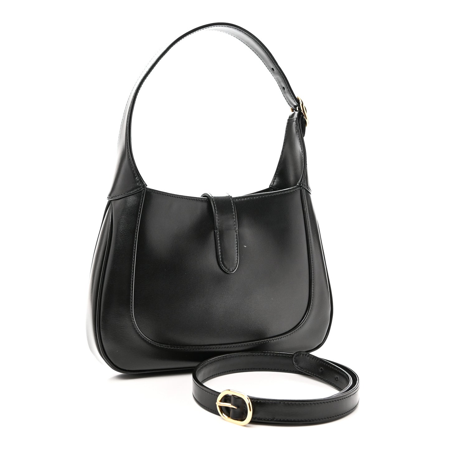 Boarded Dyana Lux Calfskin Small Jackie 1961 Hobo Black