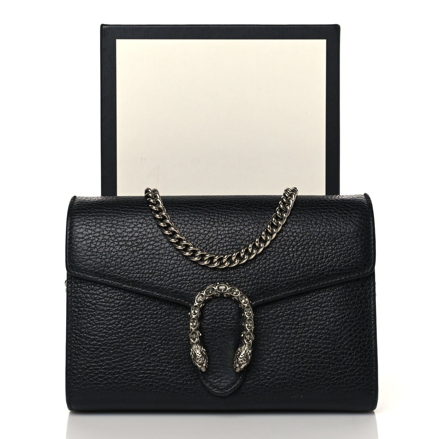 Calfskin Mini Dionysus Chain Wallet Black