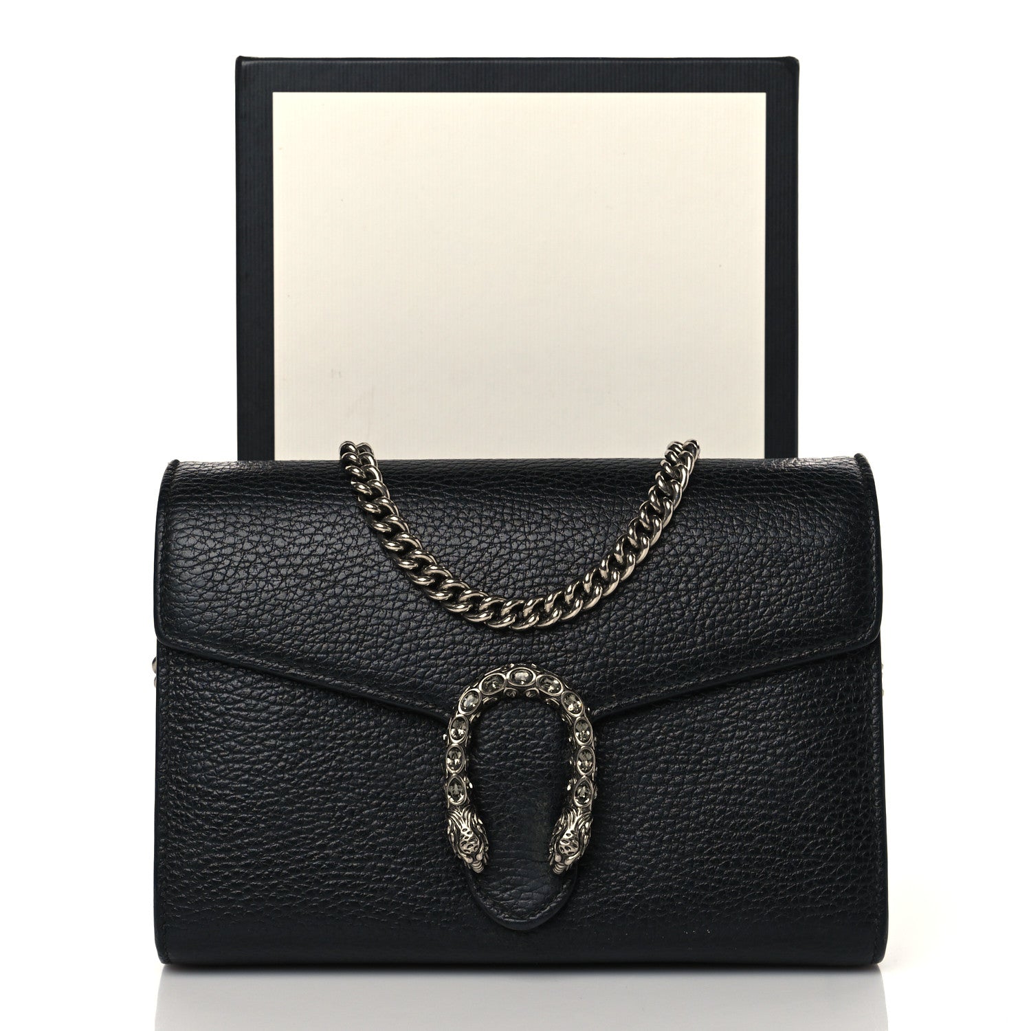 Gucci Calfskin Mini Dionysus Chain Wallet Black 11 of 11