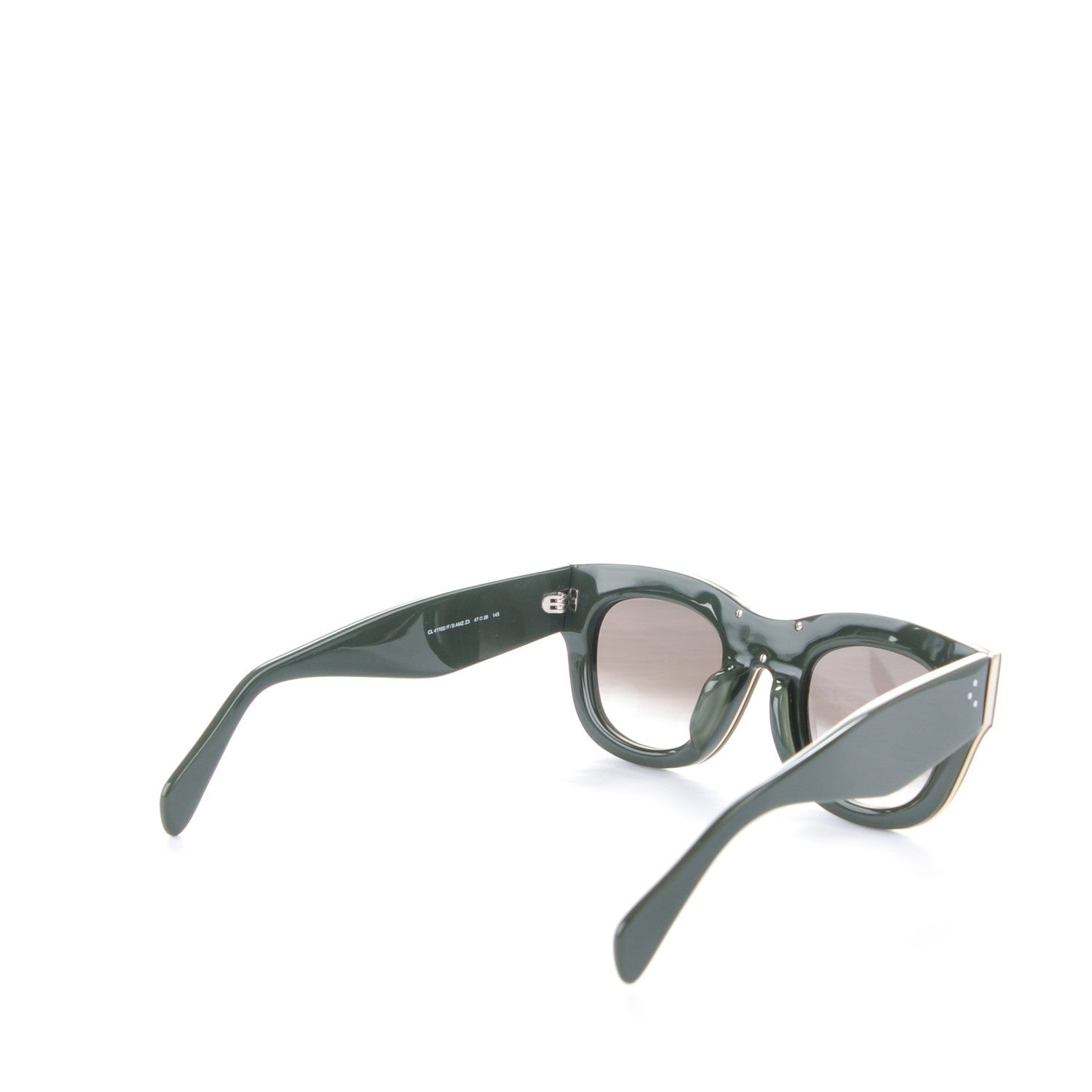 Celine Strat Brow Sunglasses CL 41102/F/S Dark Green 3 of 5