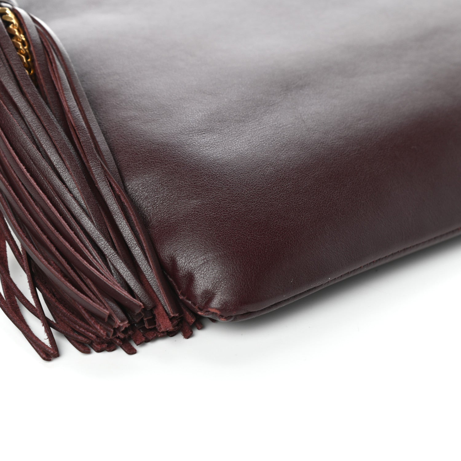 Saint Laurent Calfskin Teen Monogram Crossbody Bag Bordeaux 7 of 8