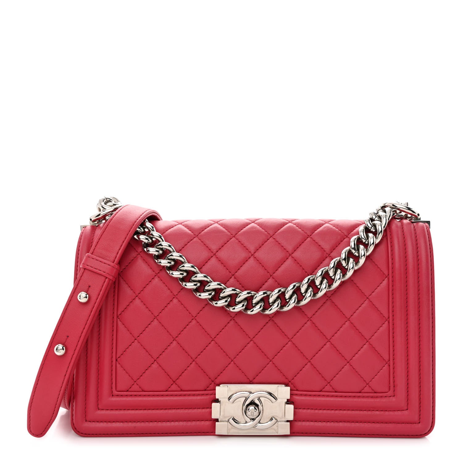 Chanel Lambskin Quilted Medium Boy Flap Pink 1 of 13