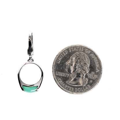 Bulgari 18K White Gold Chalcedony Tronchetto Charm Pendant 2 of 5