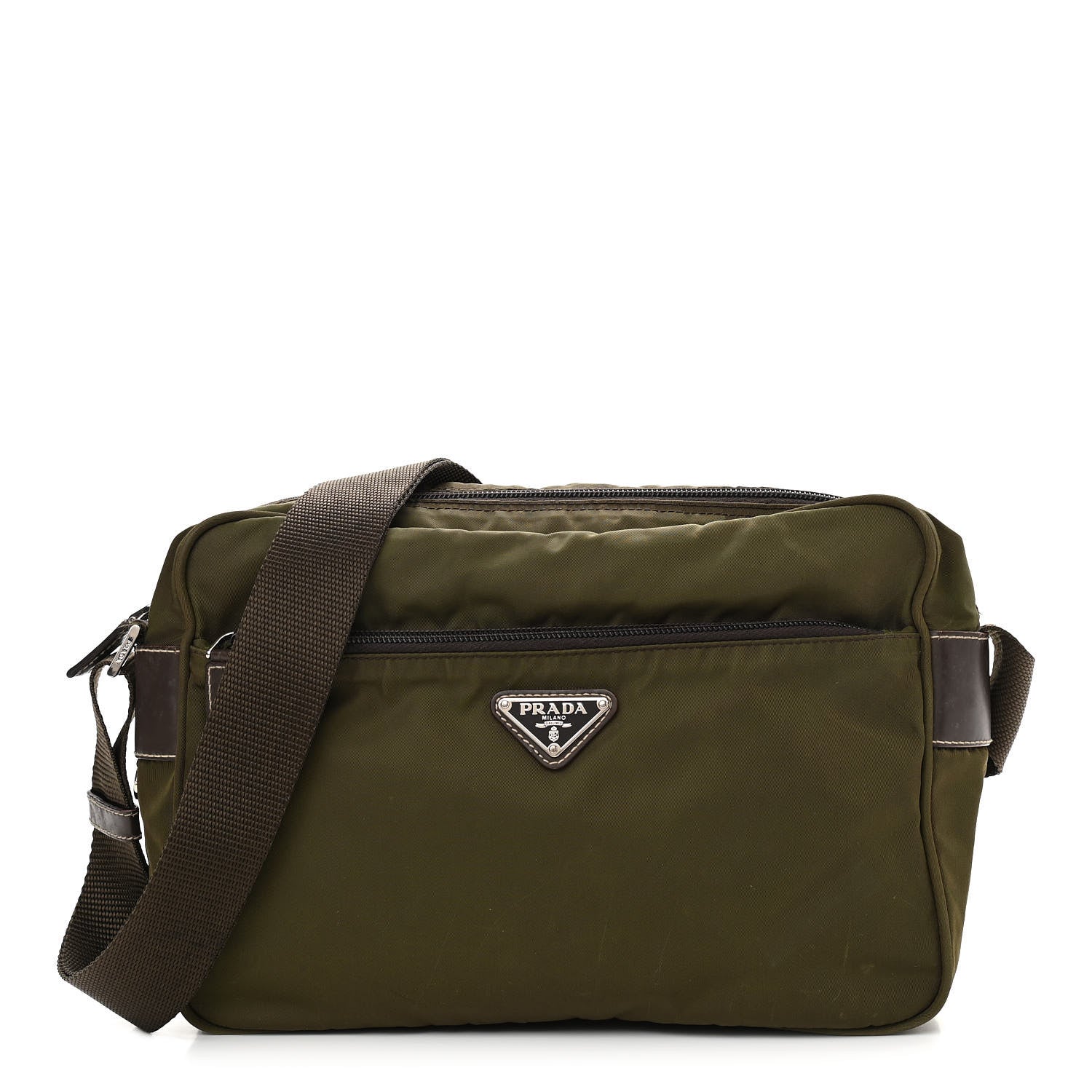 Prada Nylon Tessuto Vela Sport Messenger Bag Bruciato 1 of 14