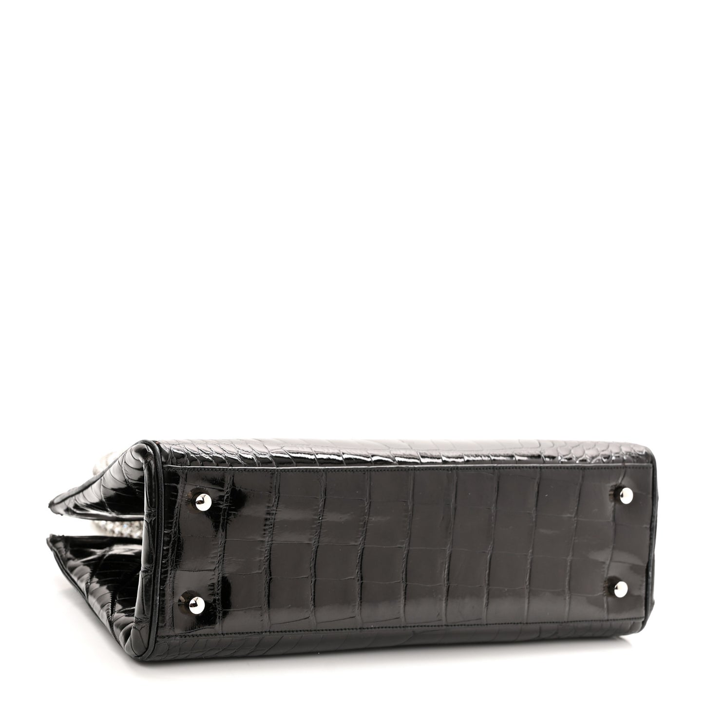 Alligator Crystal Evening Bag Black
