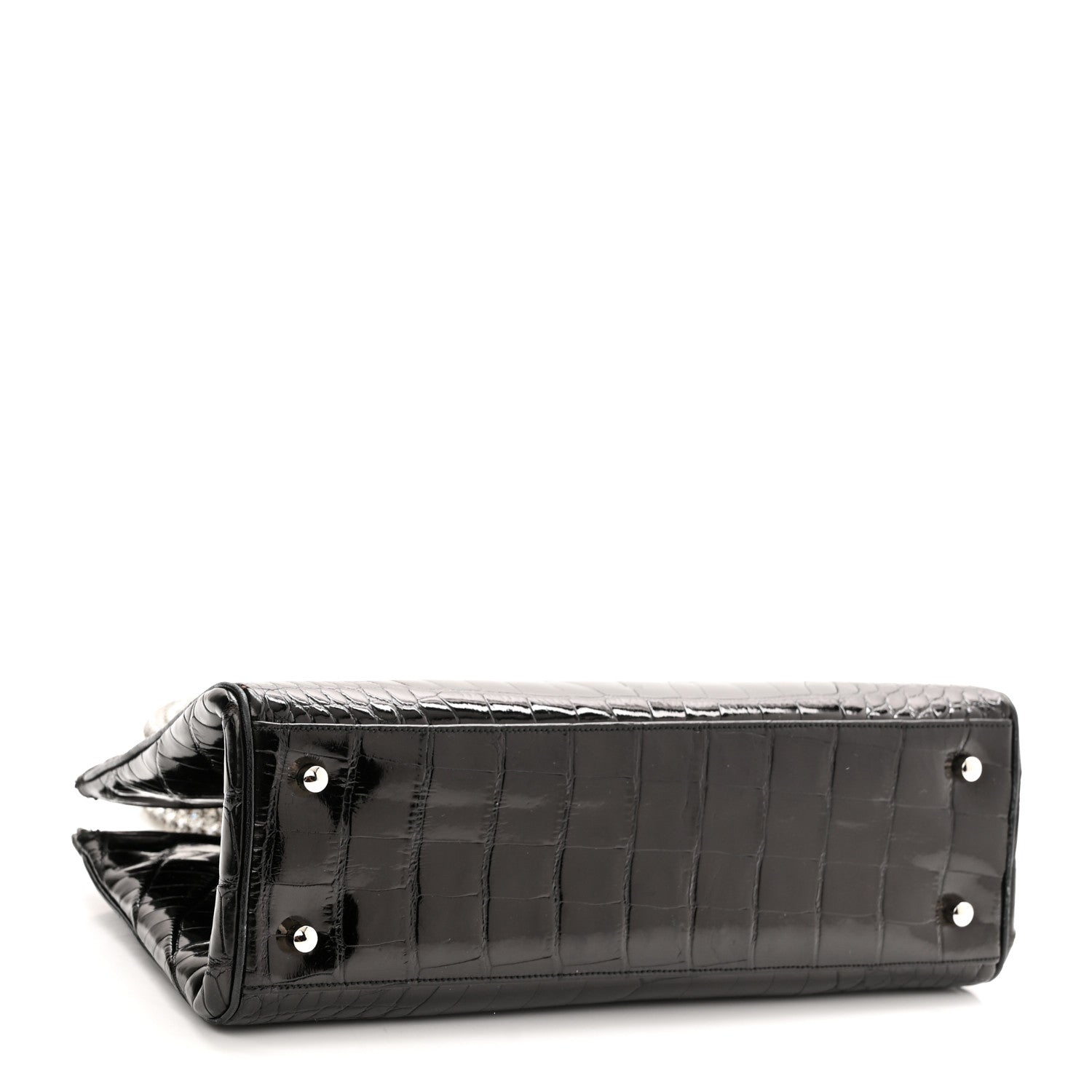 Judith Leiber Alligator Crystal Evening Bag Black 5 of 10