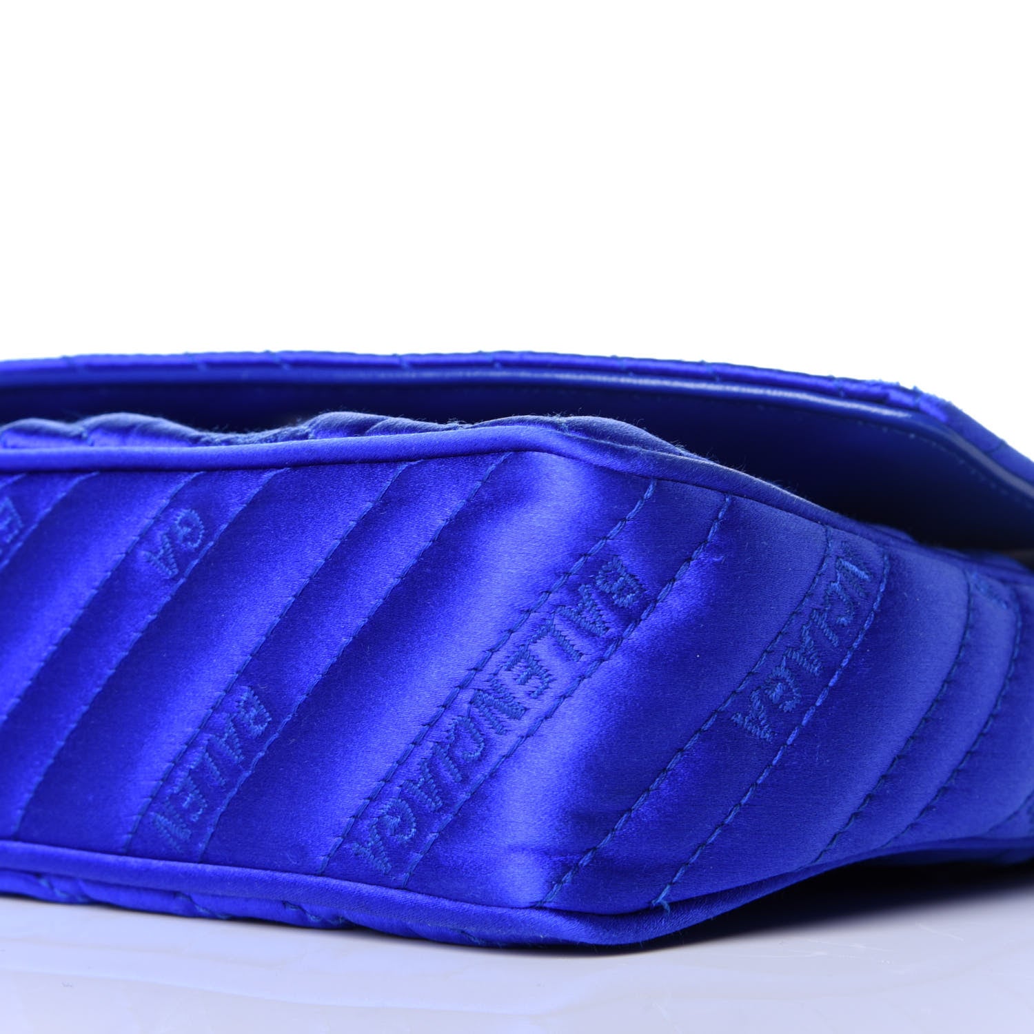Balenciaga Satin Jacquard Logo Matelasse BB Chain Wallet Electric Bleu 8 of 8