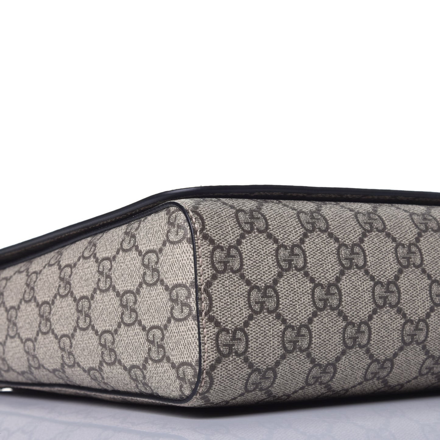 GG Supreme Monogram Web Flap Messenger Bag Black
