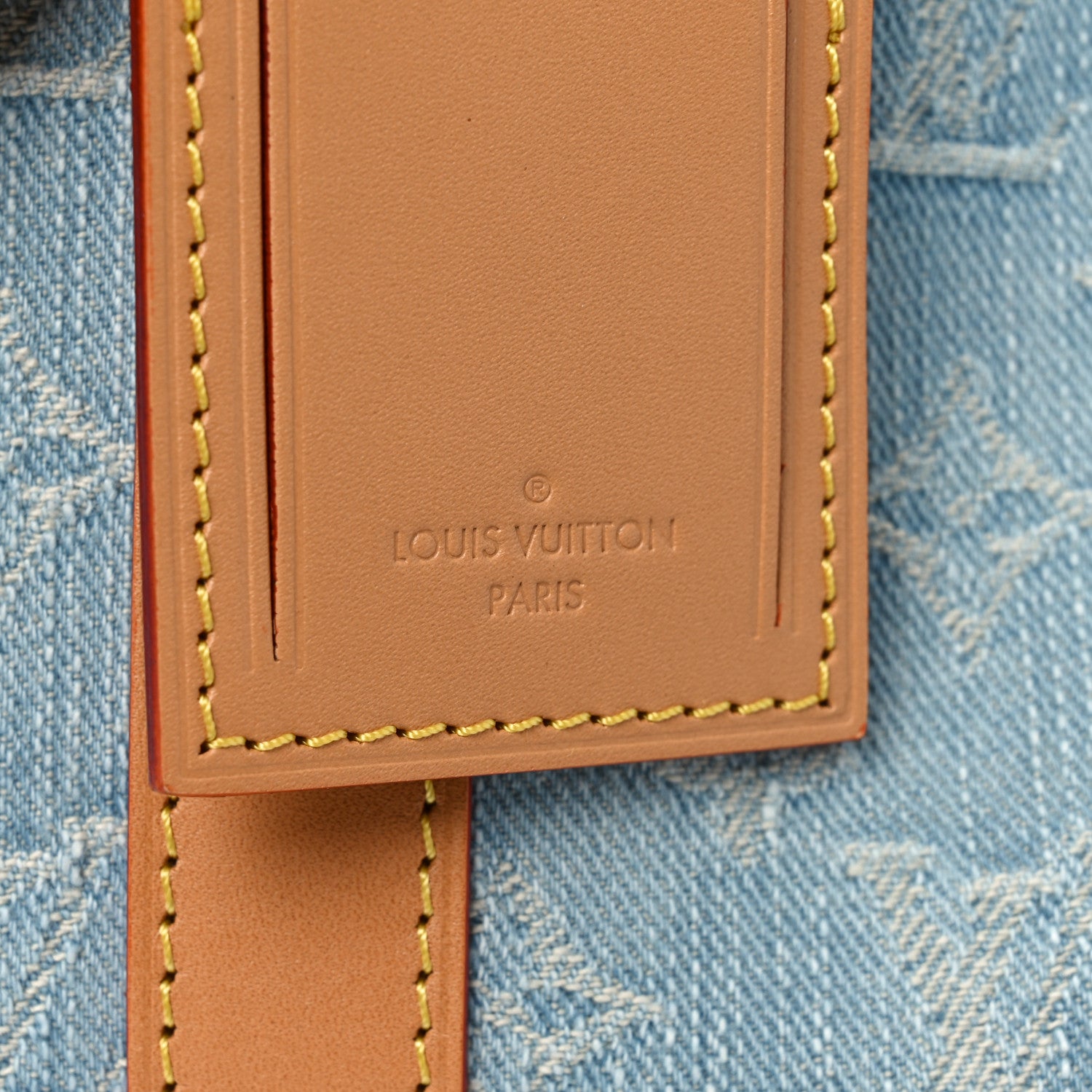 Louis Vuitton Denim Monogram Keepall Bandouliere 45 Sky Blue 5 of 8