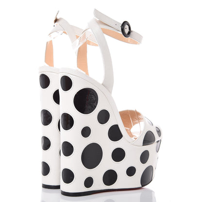 Christian Louboutin Shiny Patent Bibariellita 160 Wedges 37 Latte 4 of 8