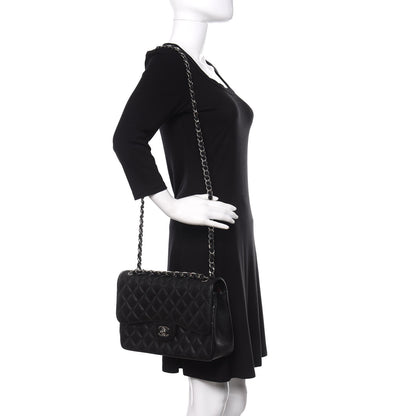 Chanel Caviar Quilted Jumbo Double Flap Black 2 of 11