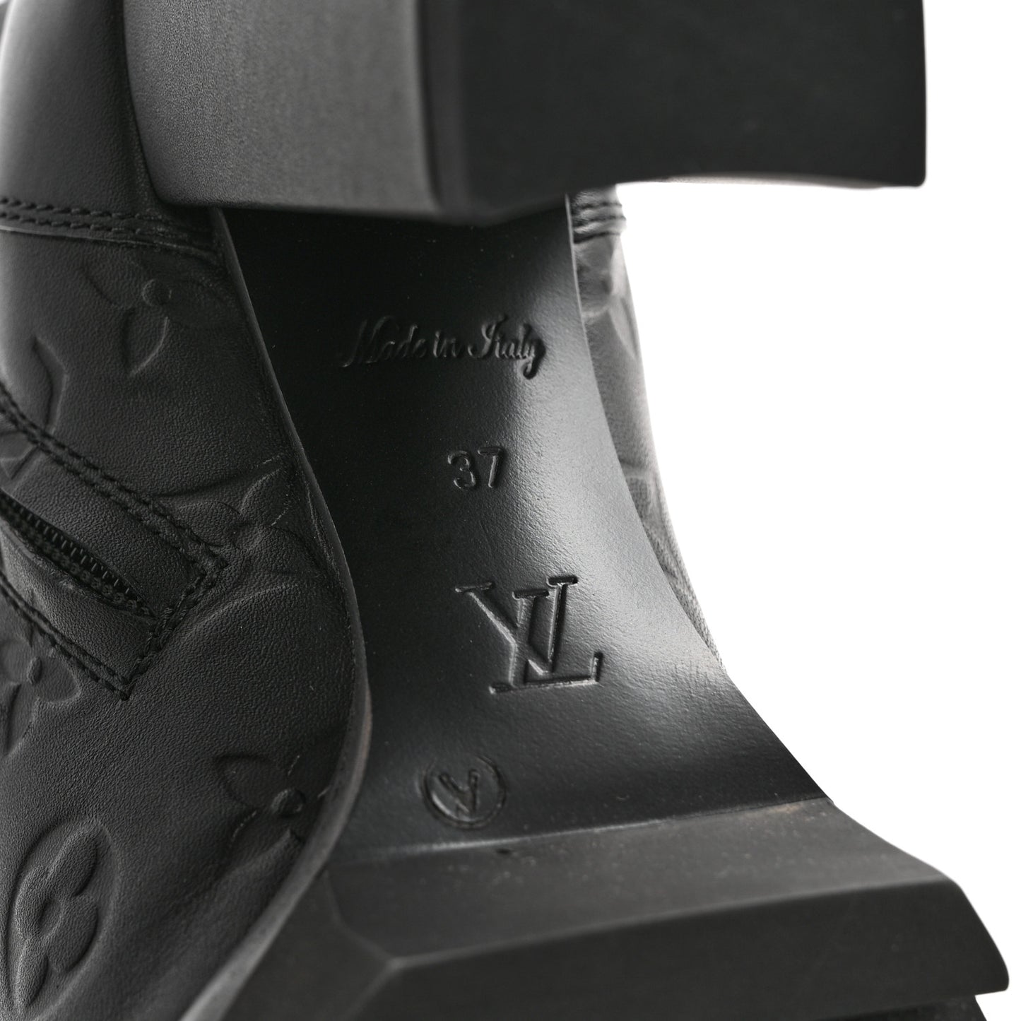 Calfskin Monogram Star Trail Ankle Boots 37 Black