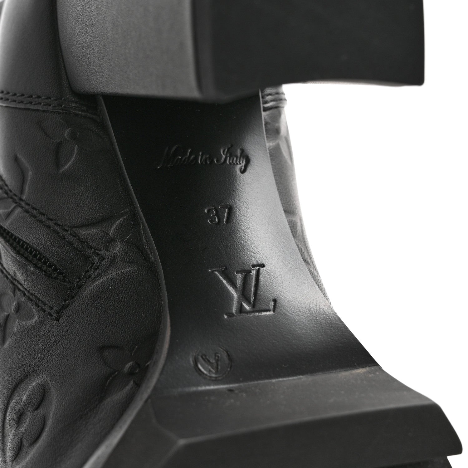 Louis Vuitton Calfskin Monogram Star Trail Ankle Boots 37 Black 7 of 9