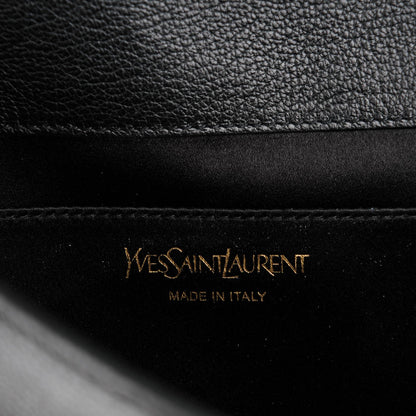 Saint Laurent Calfskin Monogram Large Belle De Jour Clutch Black 6 of 7