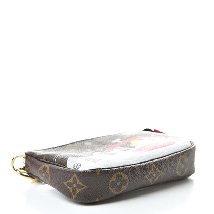 Louis Vuitton Monogram 2019 Christmas Animation Mini Courchevel Pochette Accessories Fuchsia 4 of 8
