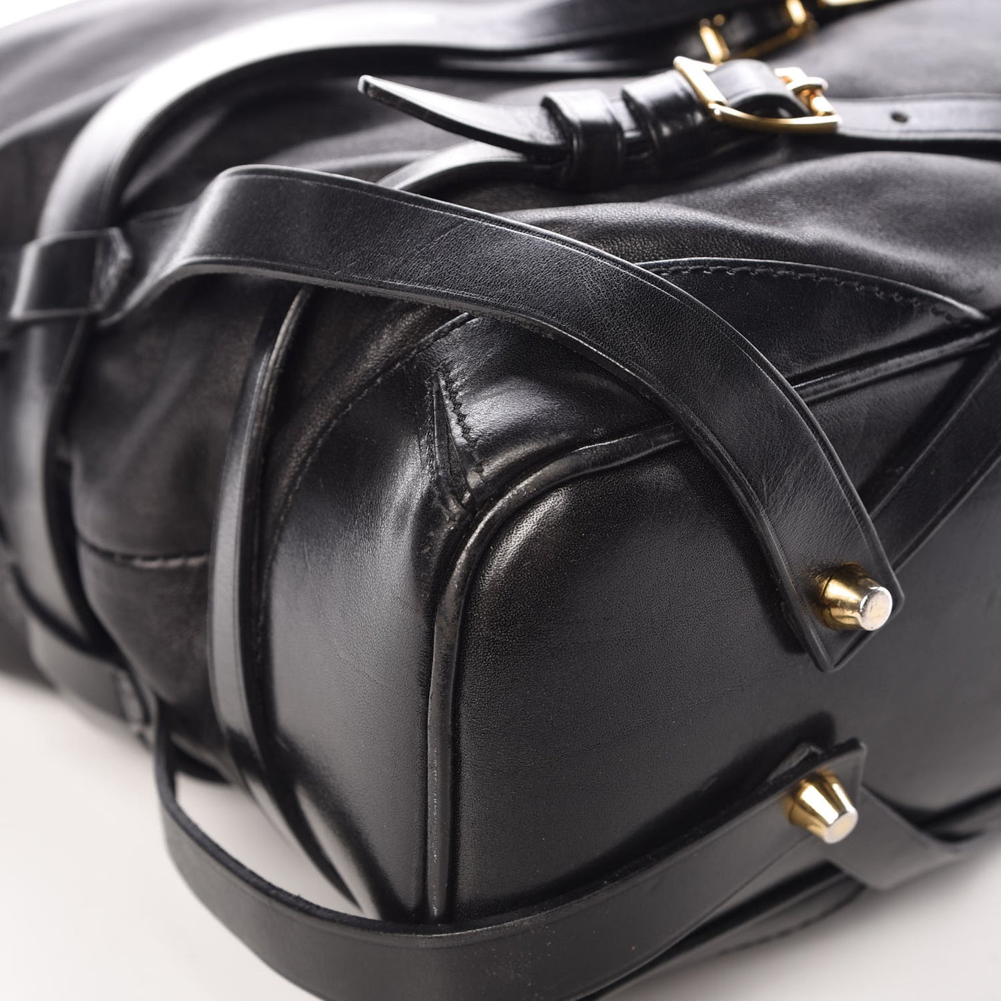 Soft Lambskin Bridle Calfskin Medium Gosford Hobo Black