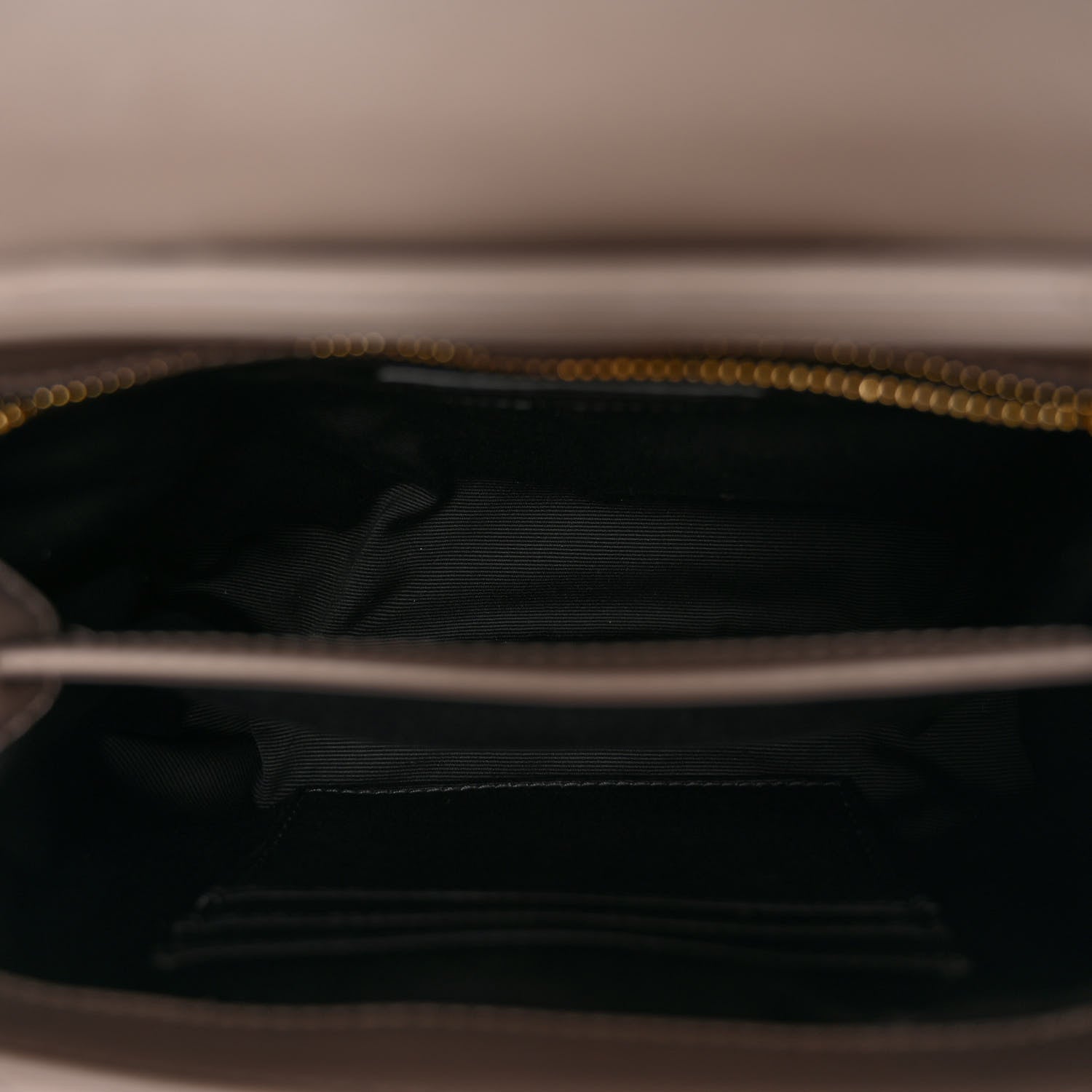 Saint Laurent Calfskin Y Quilted Monogram Toy Loulou Crossbody Bag Greyish Brown 5 of 14