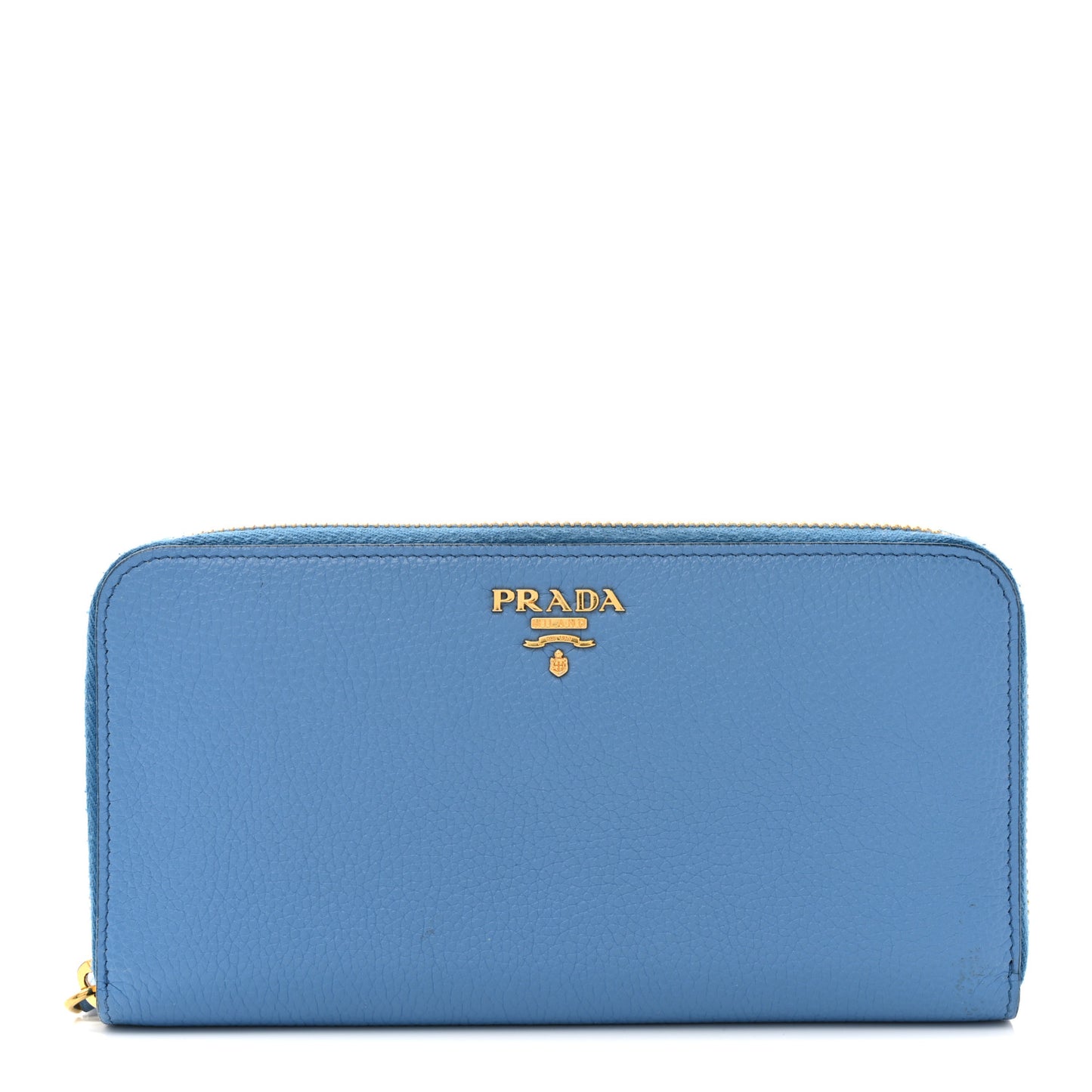 Vitello Daino Zip Around Wallet Cobalto
