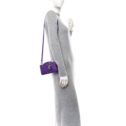 Christian Dior Lambskin Cannage Micro Lady D-Joy Purple 2 of 8