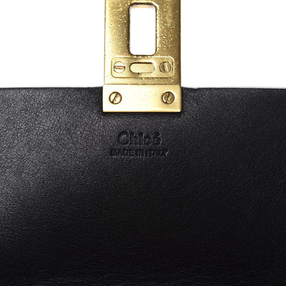 Chloe Suede Calfskin Wonder Woman Patchwork Drew Shoulder Bag Black 8 of 10