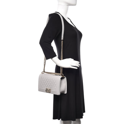 Chanel Caviar Quilted Medium Boy Flap Grey 2 of 10