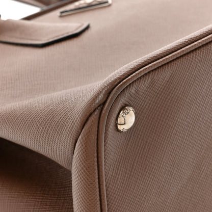 Prada Saffiano Cuir Twin Tote Cocoa 13 of 17
