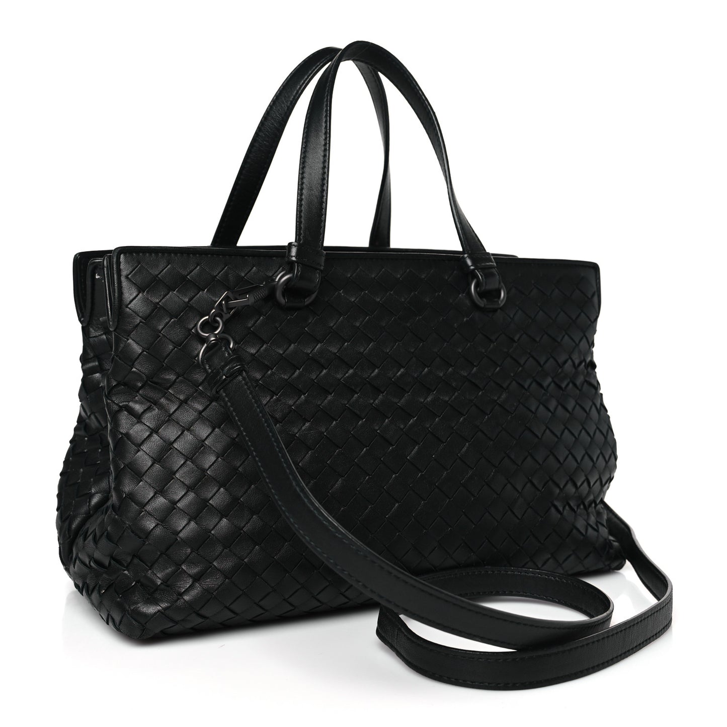 Nappa Intrecciato Brick Tote Black