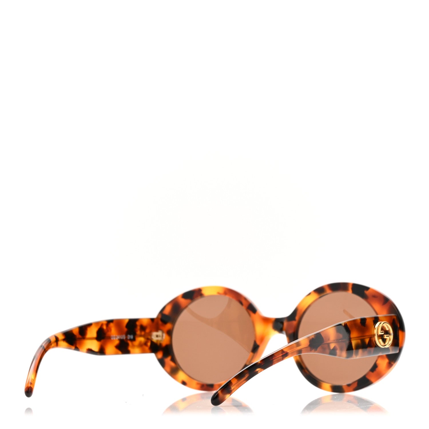 Gucci Acetate Round Sunglasses GG2410S Havana 4 of 6