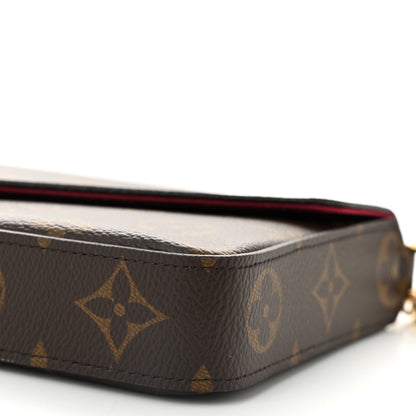 Louis Vuitton Monogram Pochette Felicie Chain Wallet Fuchsia 11 of 12