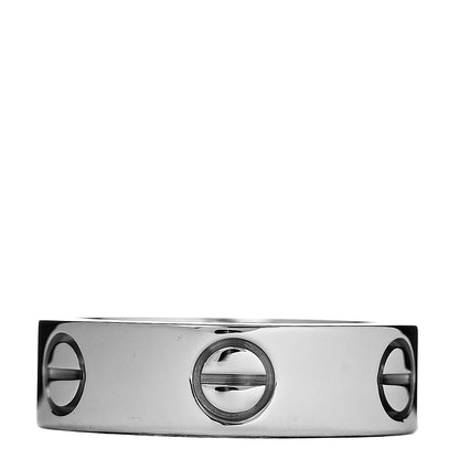 Cartier 18K White Gold 5.5mm LOVE Ring 51 5.75 1 of 4