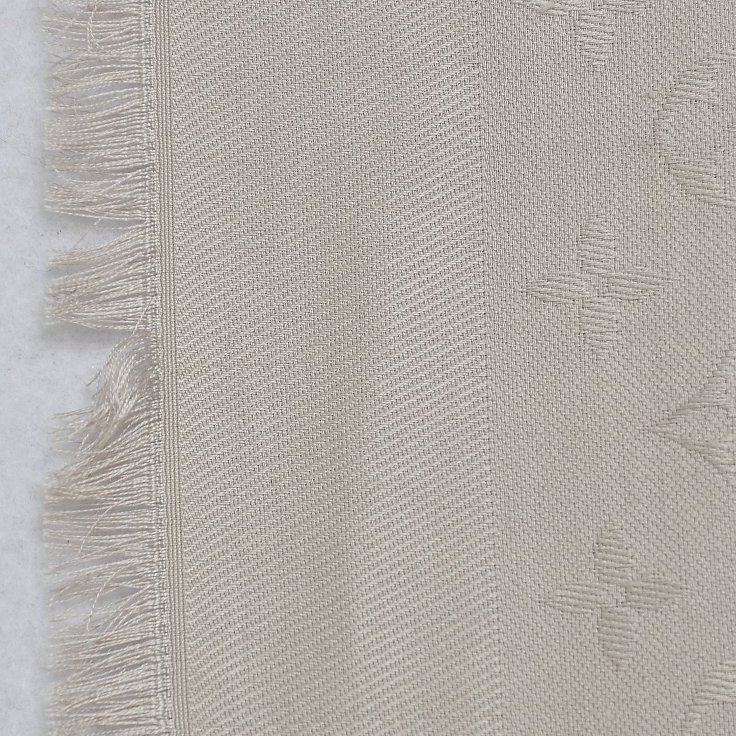 Silk Wool Monogram Shawl Beige