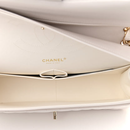 Chanel Caviar Quilted Jumbo Double Flap White 5 of 11