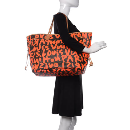 Louis Vuitton Monogram Graffiti Neverfull GM Orange 2 of 15