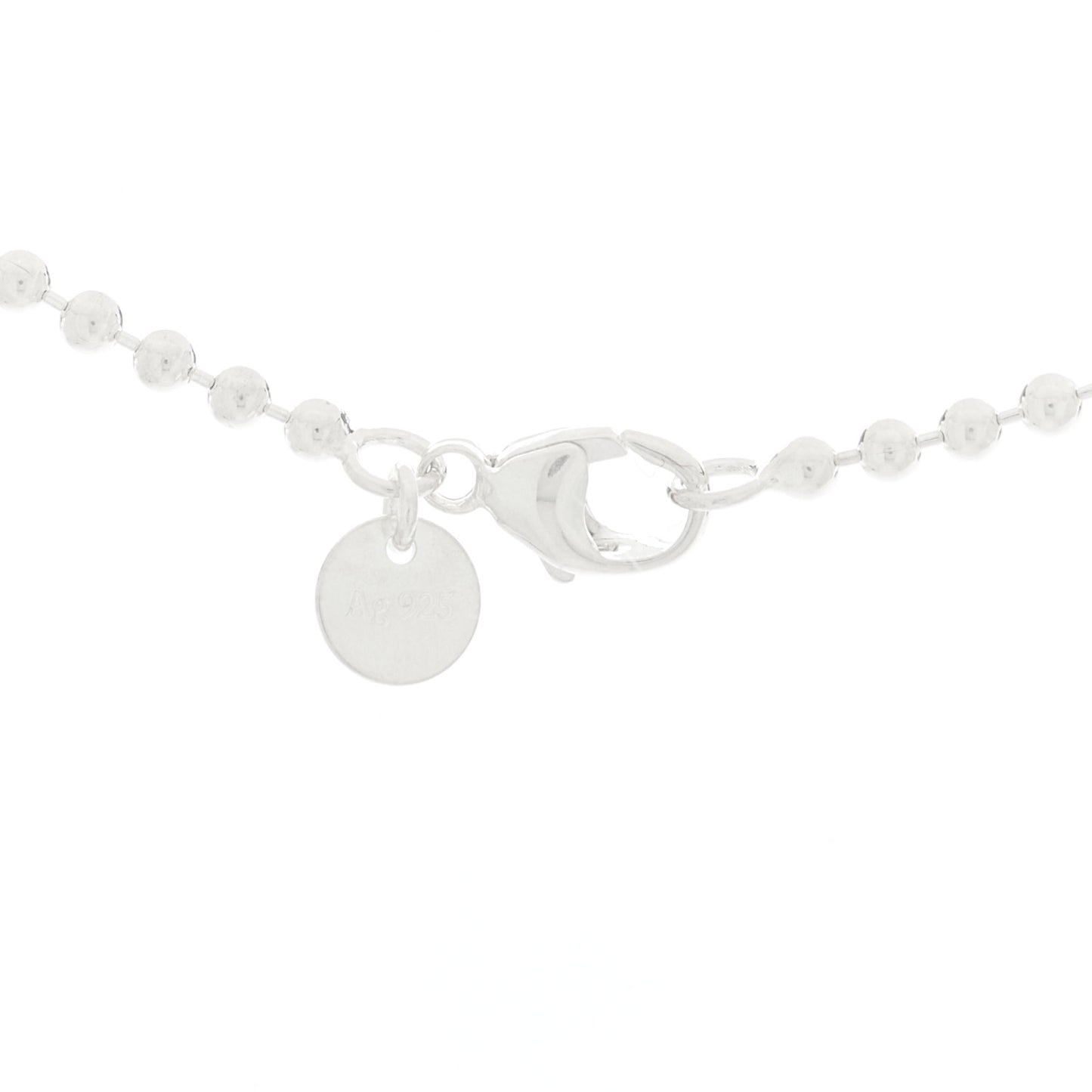 Sterling Silver 2.5mm Bead Chain Necklace 20"