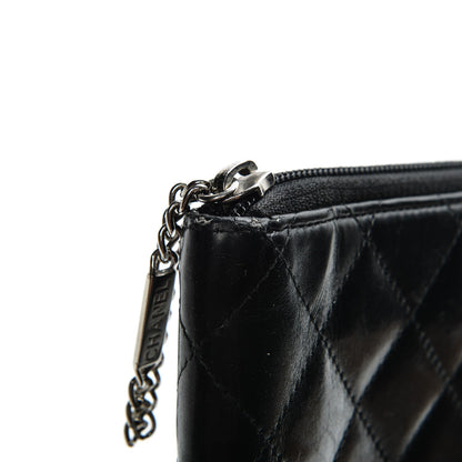 Chanel Calfskin Cambon Zip Around Organizer Wallet Black White 12 of 12