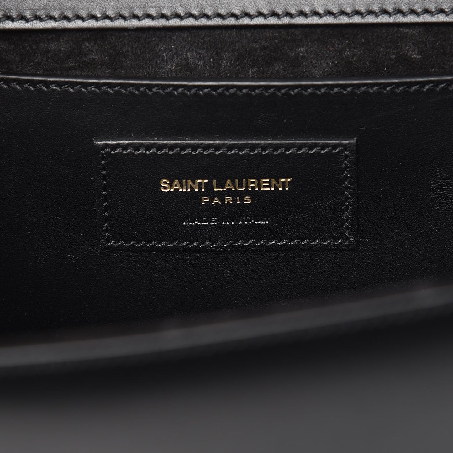 Smooth Calfskin Medium Classic Monogram Kate Tassel Satchel Black