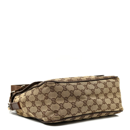 Gucci Monogram Flap Pocket Messenger Bag Beige Dark Brown 3 of 31
