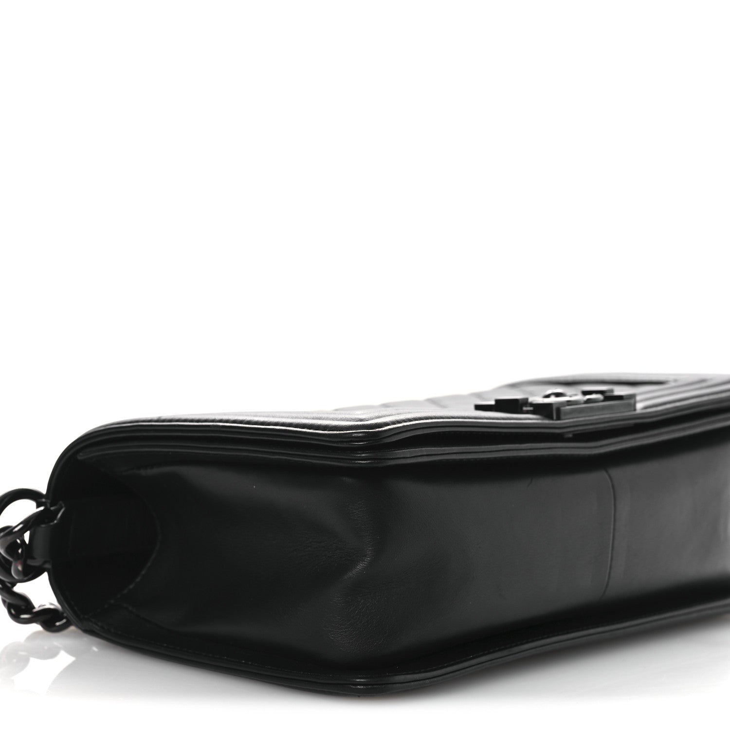 Chanel Calfskin Quilted Medium Boy Flap So Black 9 of 11