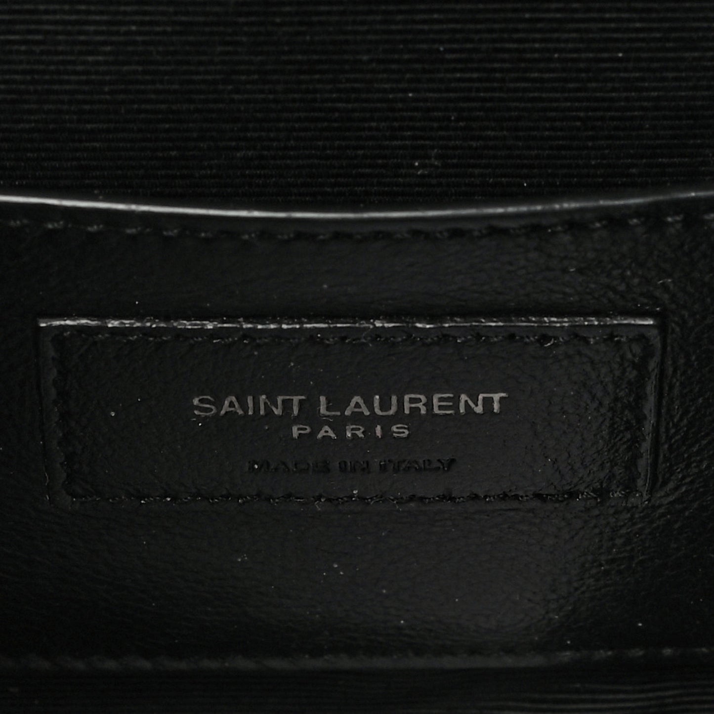 Patent Mixed Matelasse Triquilt Small Monogram Satchel Black